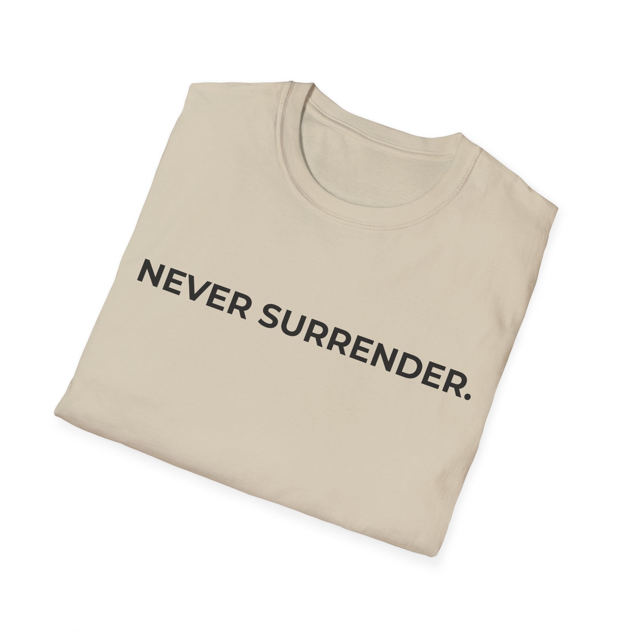 NEVER SURRENDER.
