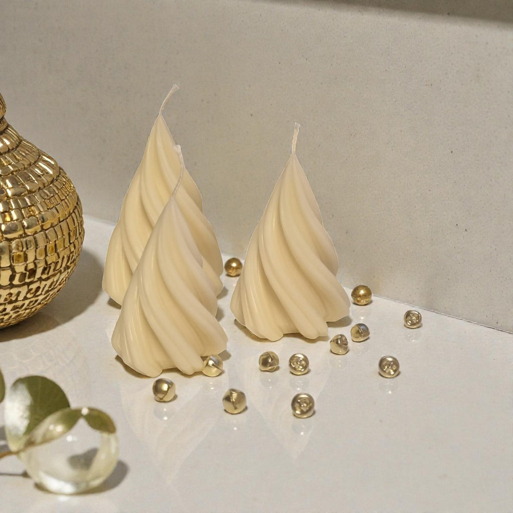 Winter Spiral Trio – Lot de 3 Sapins Torsadés