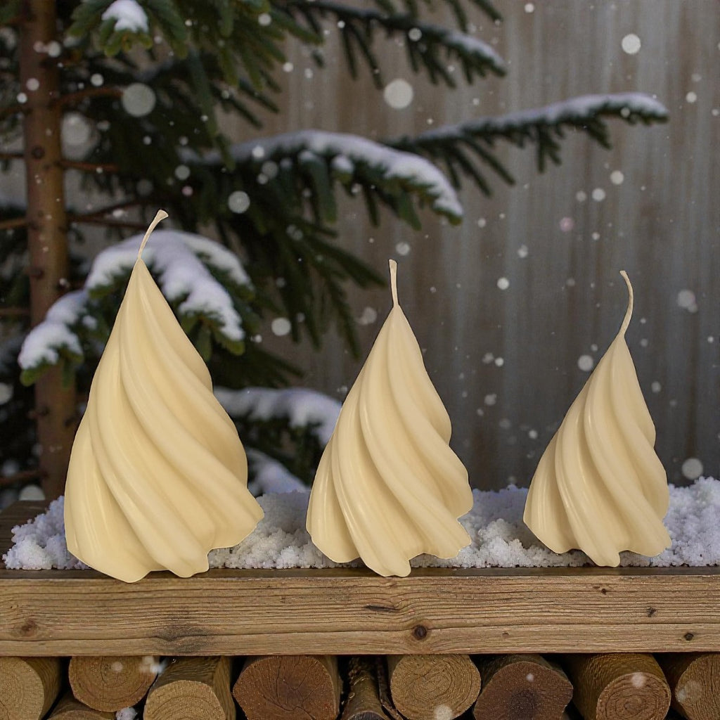 Winter Spiral Trio – Lot de 3 Sapins Torsadés