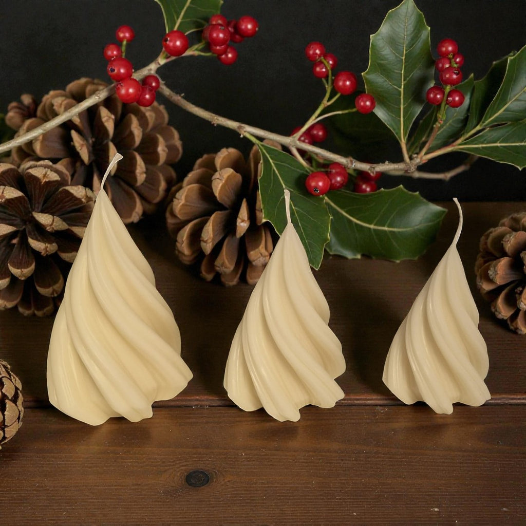 Winter Spiral Trio – Lot de 3 Sapins Torsadés